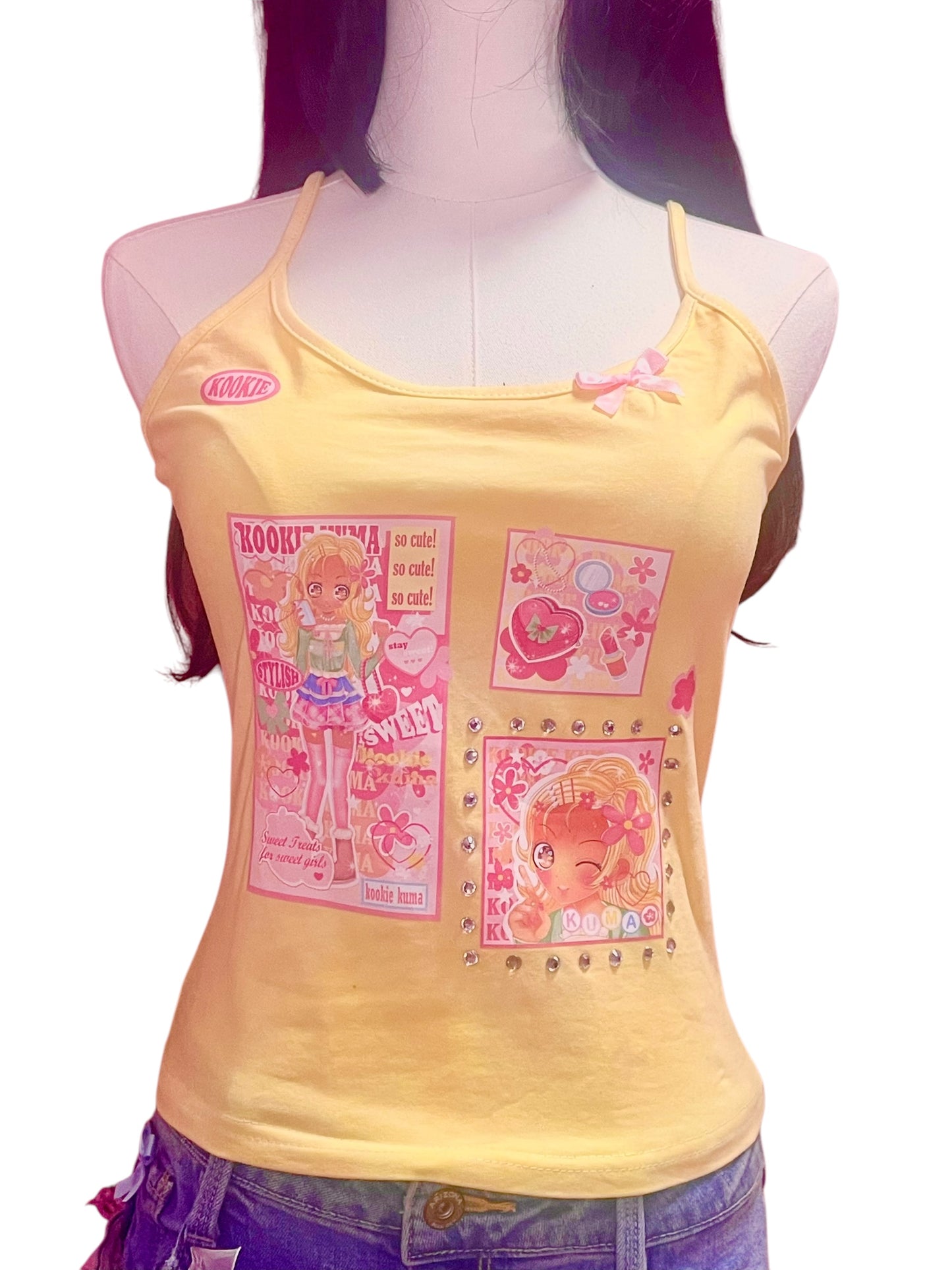 Kookie Gyaru! Yellow Tank Top