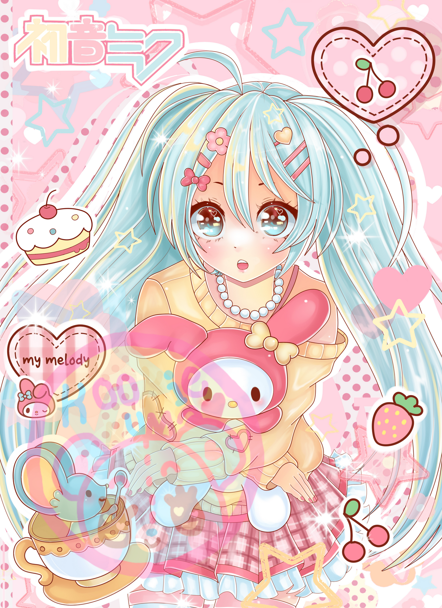 Hatsune Miku x My Melody Print